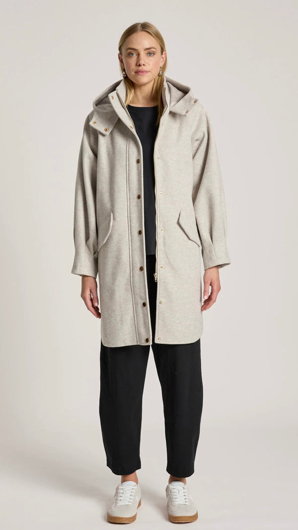 Sable Hood Jacket Bisque