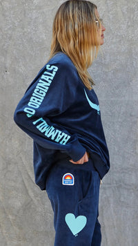 Velour Sweat Navy