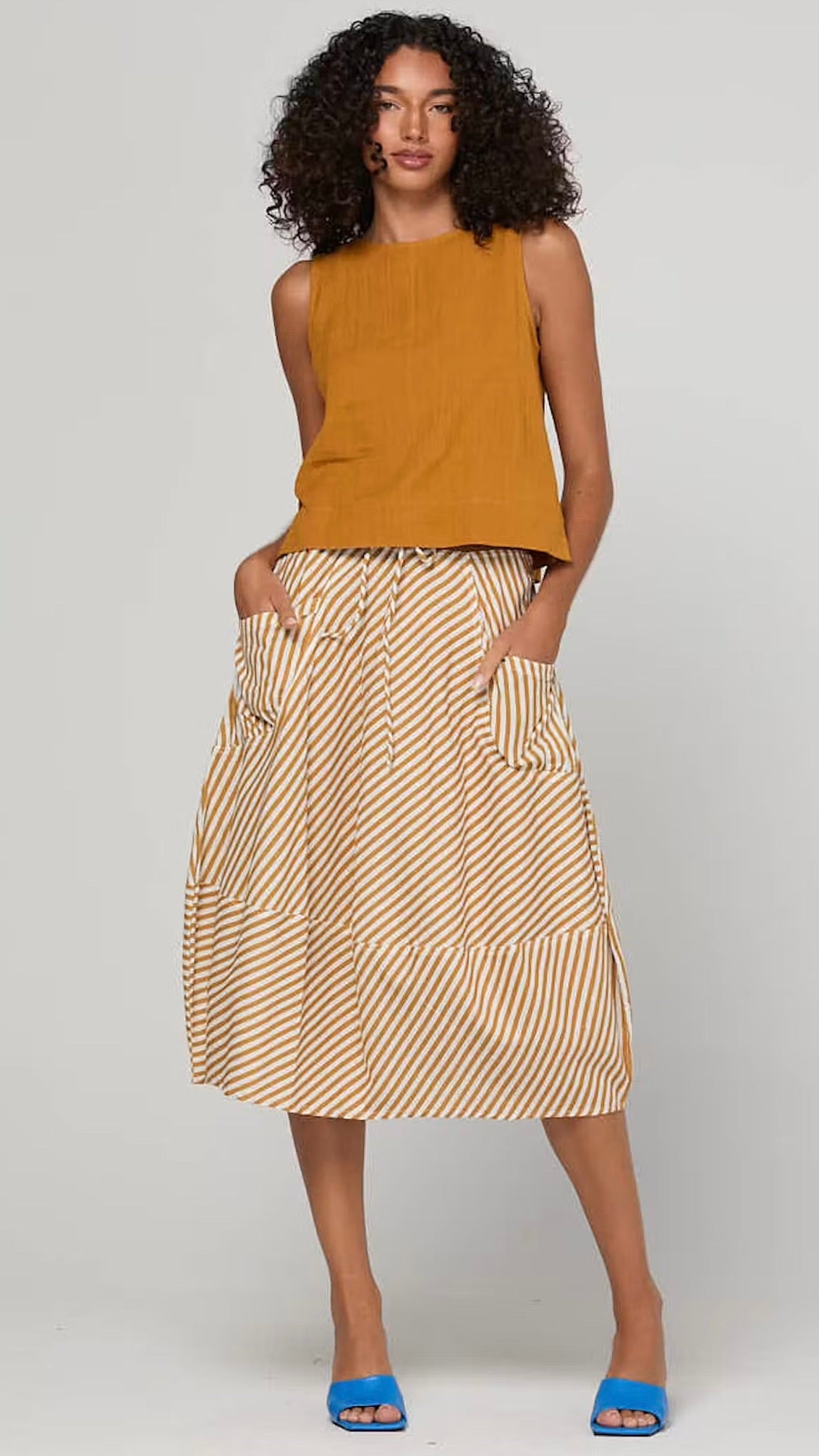 Guru Skirt Mustard Stripe September Arrival