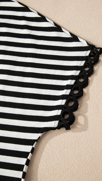 Sami Striped V Neck Top
