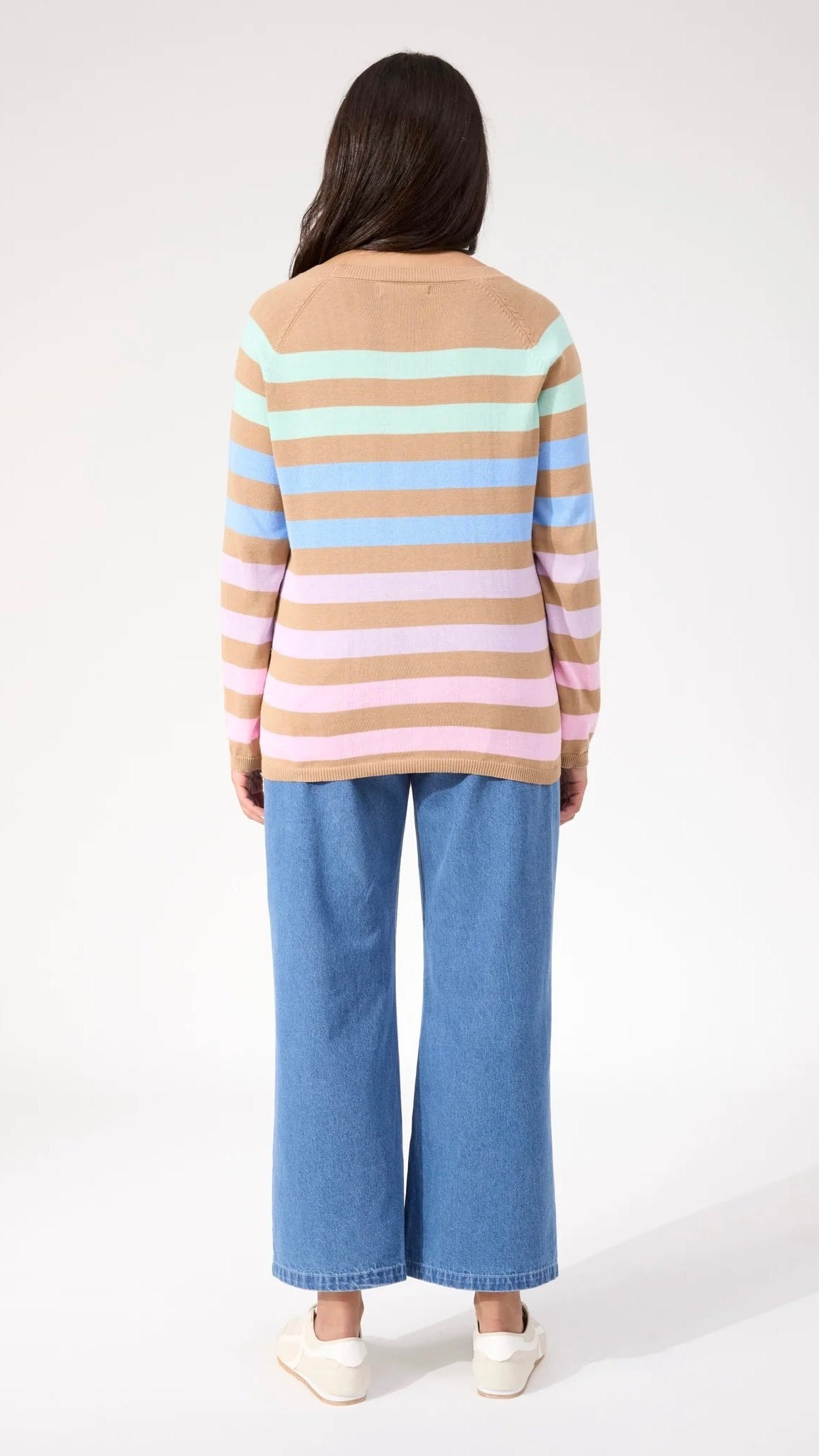 Vermont Stripe Jumper Tan