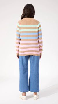 Vermont Stripe Jumper Tan