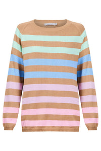 Vermont Stripe Jumper Tan