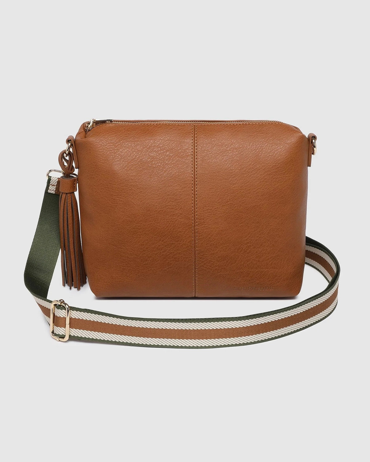 Daisy Stripe Crossbody Bag Tan