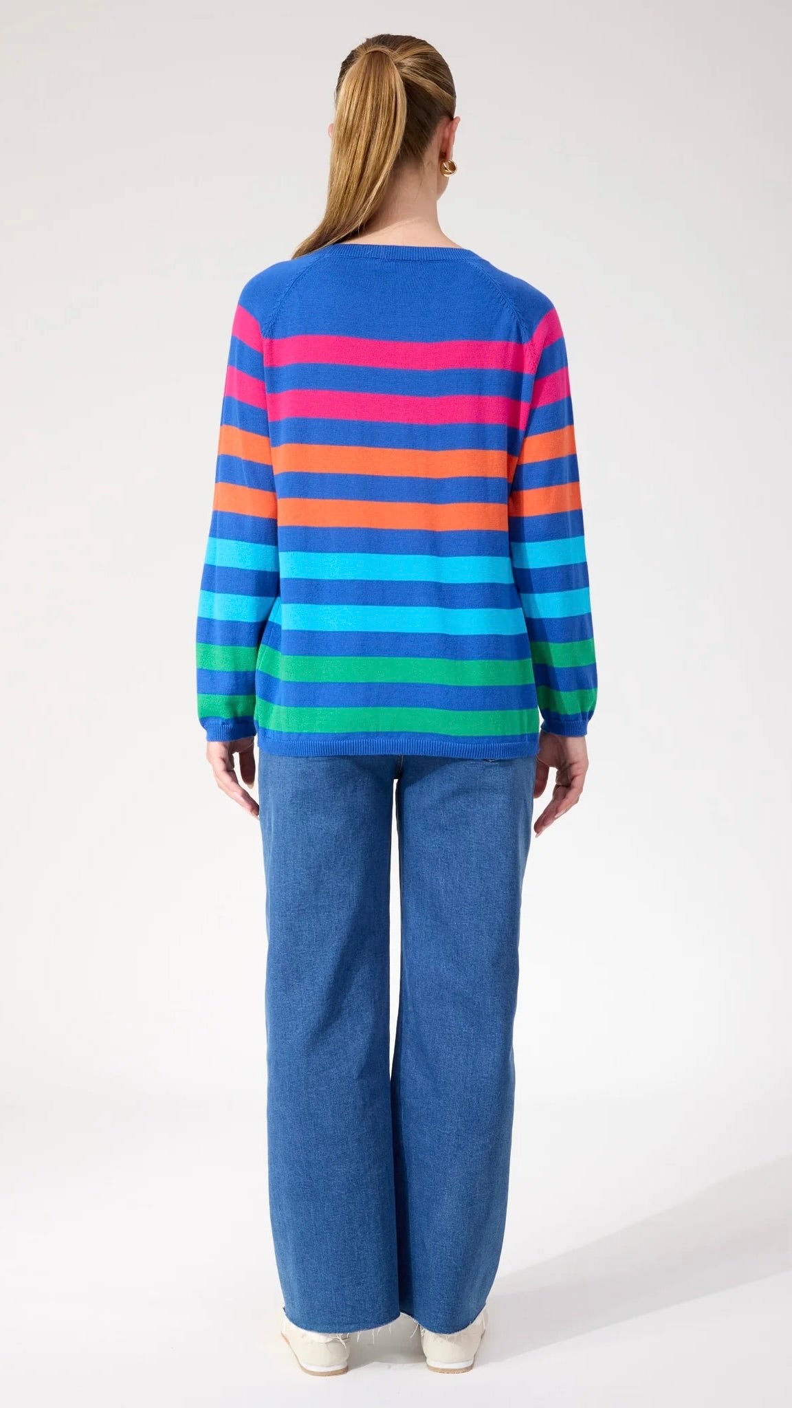 Vermont Stripe Jumper Cobalt