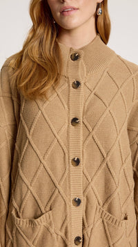 Liora Crop Cardigan Mocha