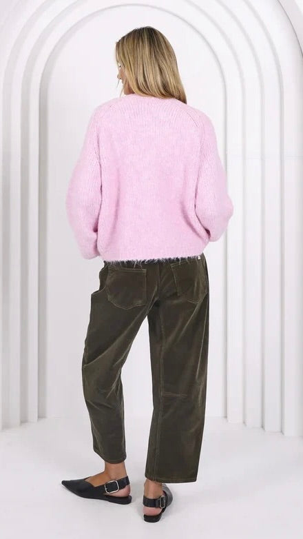 Monaco Leo Barrel Jeans Corduroy Forest Moss (PRE ORDER)