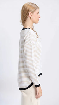 Street Jumper Beige Stripe