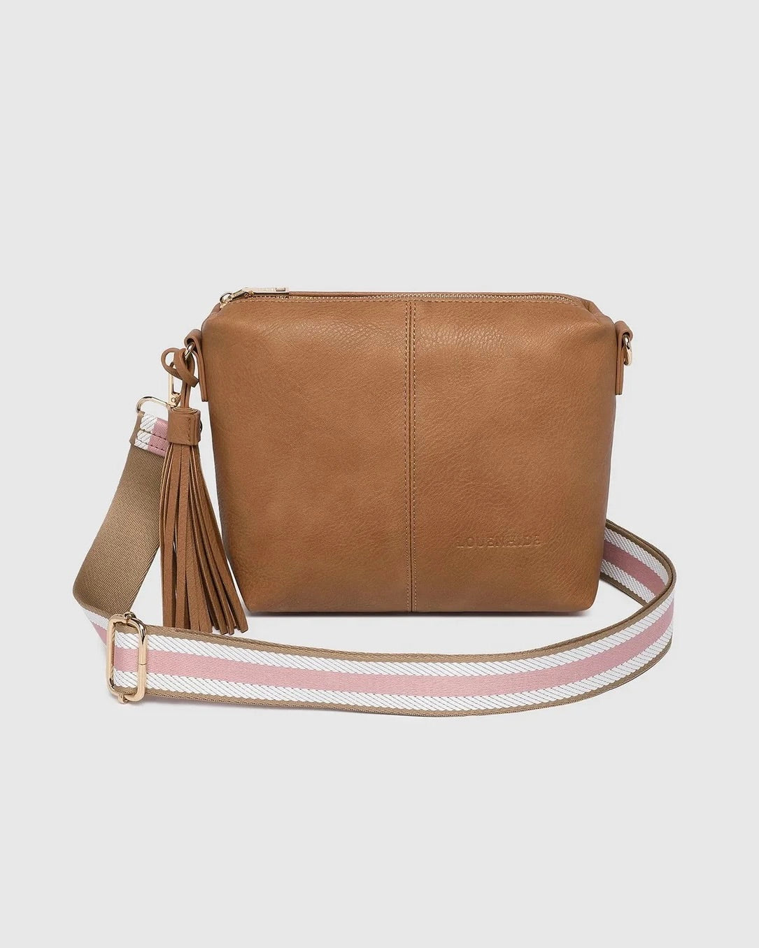 Kasey Stripe Crossbody Bag Camel