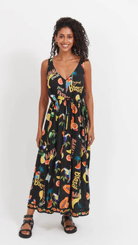 Cabana Tie Dress Brasil Black