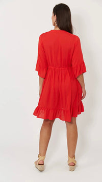 Isola Tie Dress Negroni