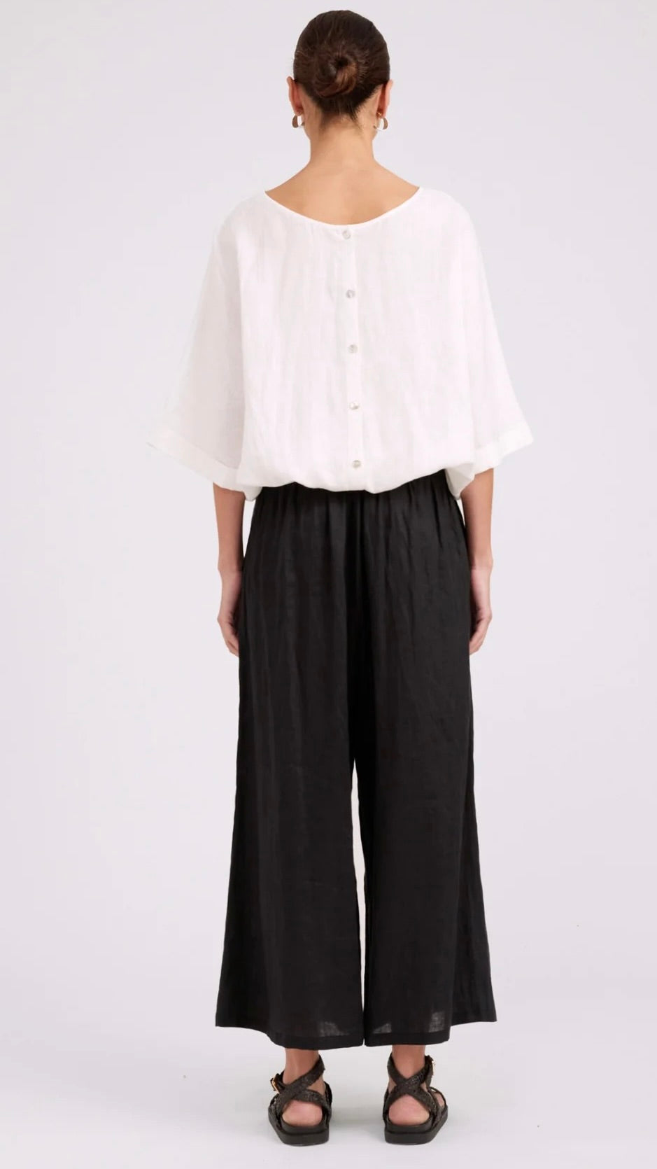 Studio Button Top/Jacket White