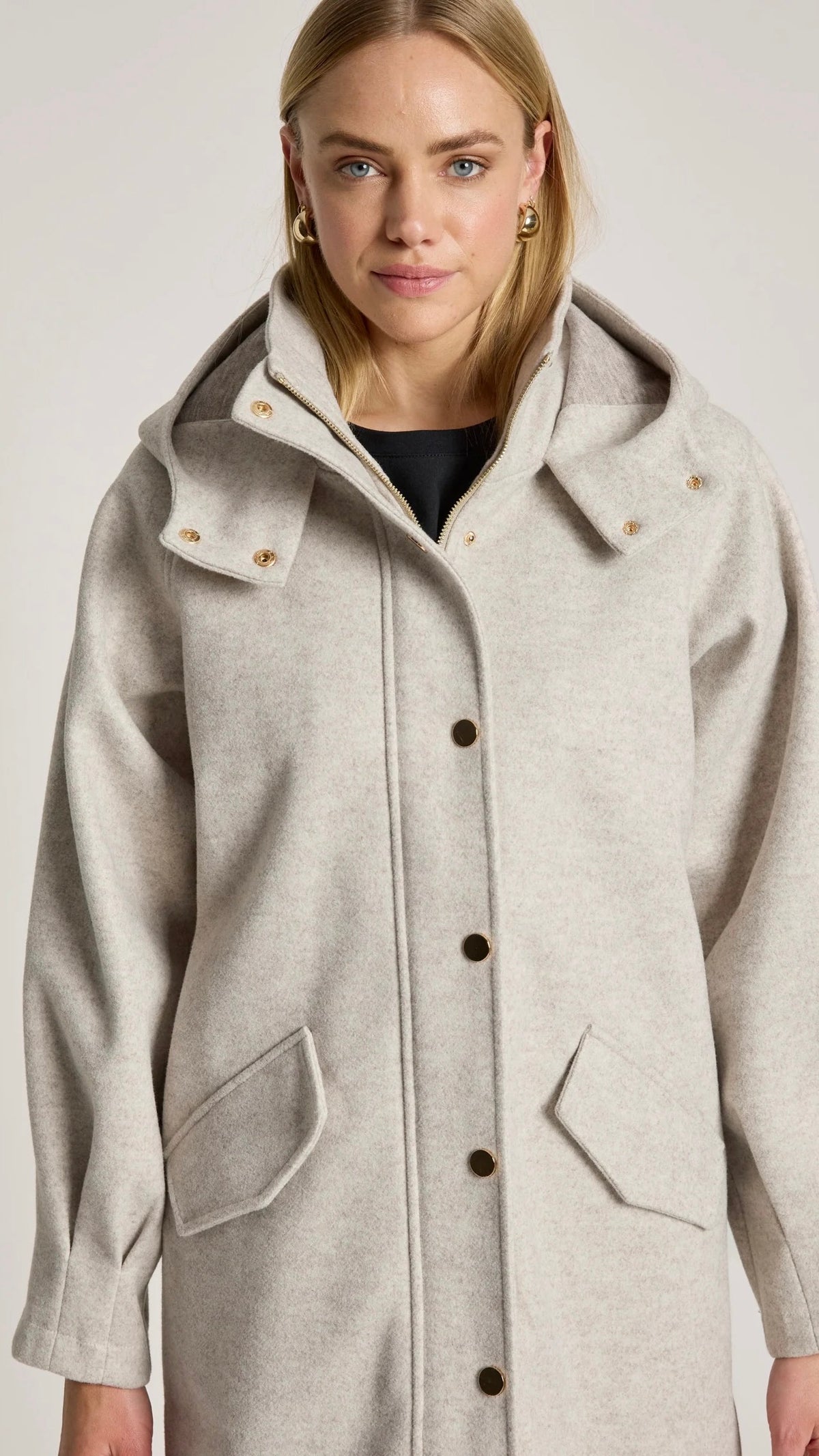 Sable Hood Jacket Bisque