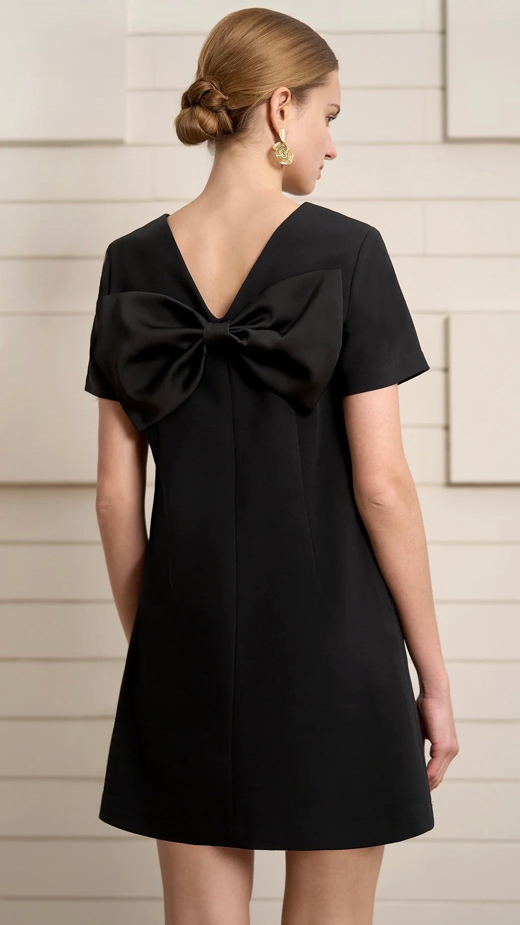 Bow Back Dress Black