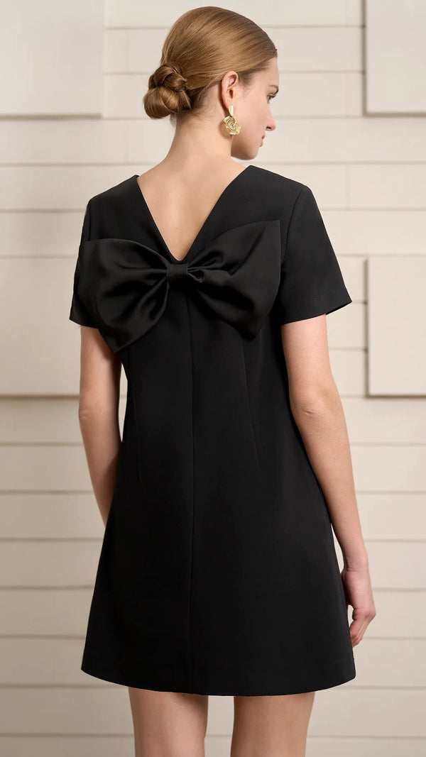 Bow Back Dress Black