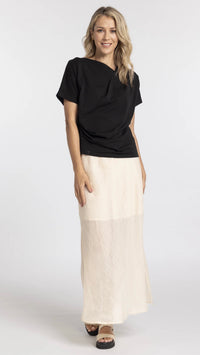 Mossy Rouched Tee Black