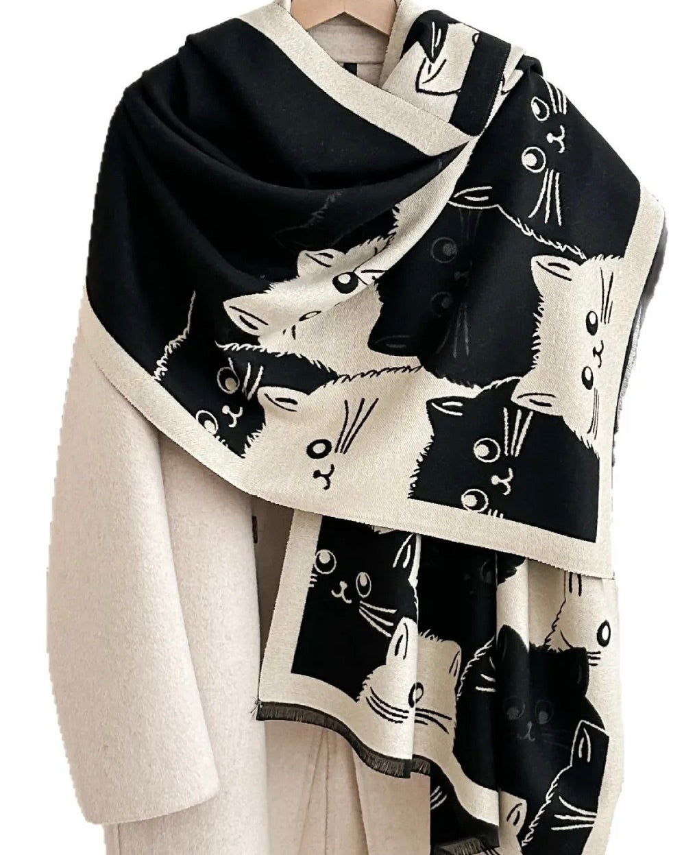 Cats Meow Scarf Black Mix