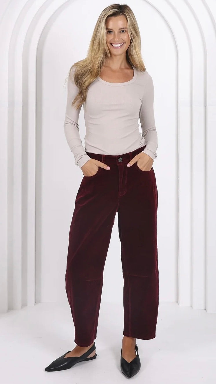 Monaco Toni Barrel Jeans Corduroy Brunette