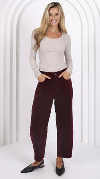 Monaco Toni Barrel Jeans Corduroy Brunette