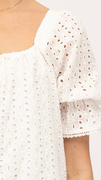 Embroidery Anglaise Crochet Top