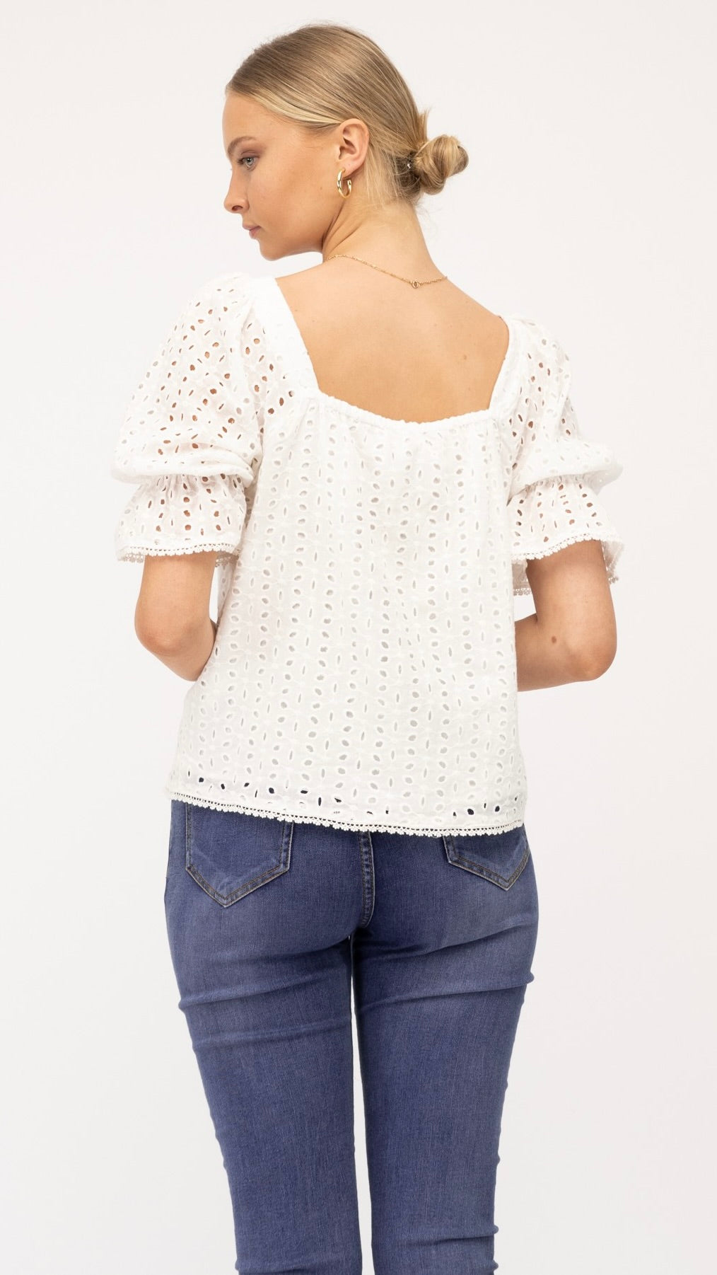 Embroidery Anglaise Crochet Top