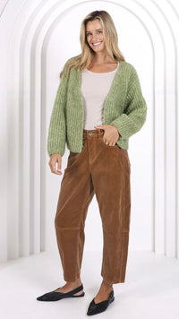 Monaco Toni Barrel Jeans Corduroy Tan