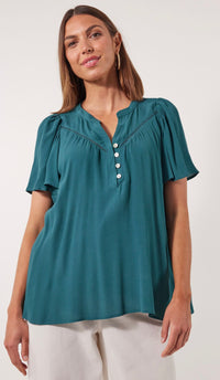 Botanical Blouse Teal