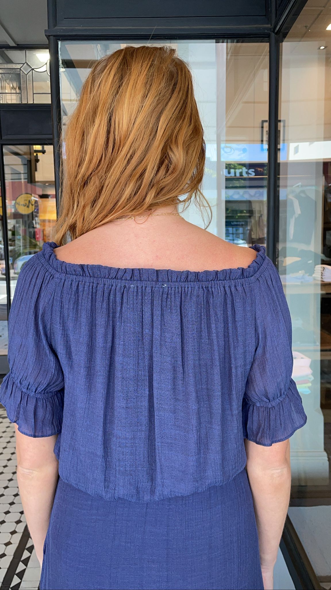 Sorrento Textured Crop Top Midnight