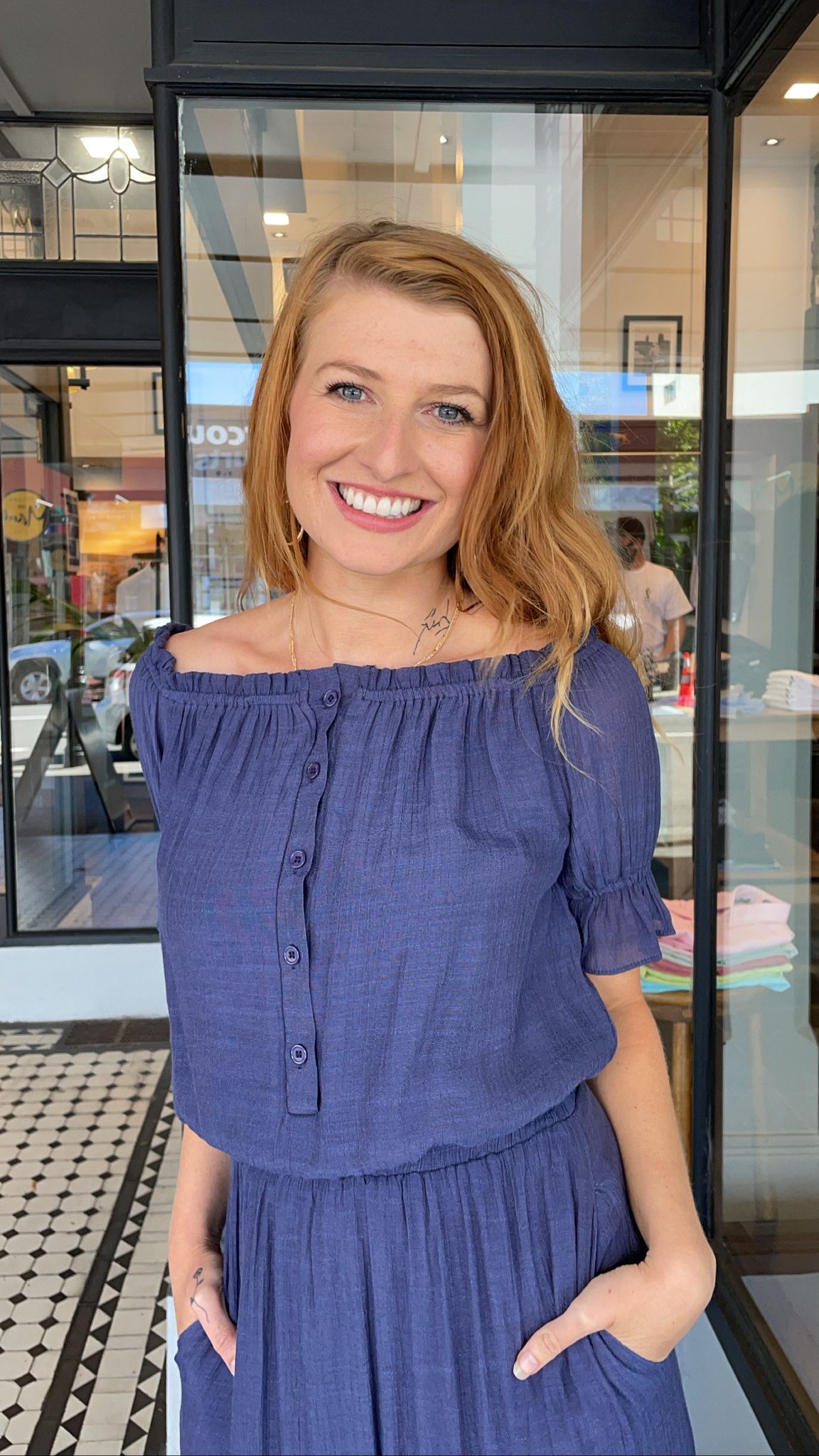 Sorrento Textured Crop Top Midnight