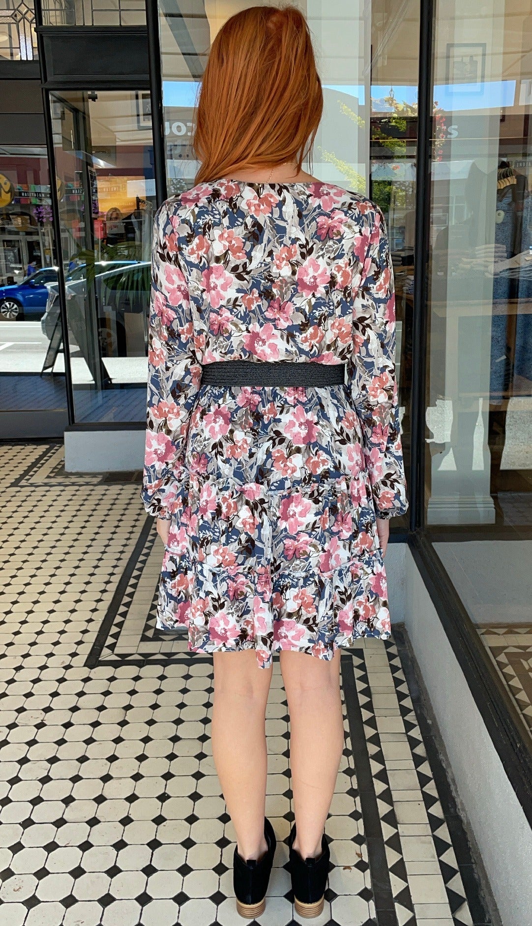 Serene Floral Long Sleeve Dress