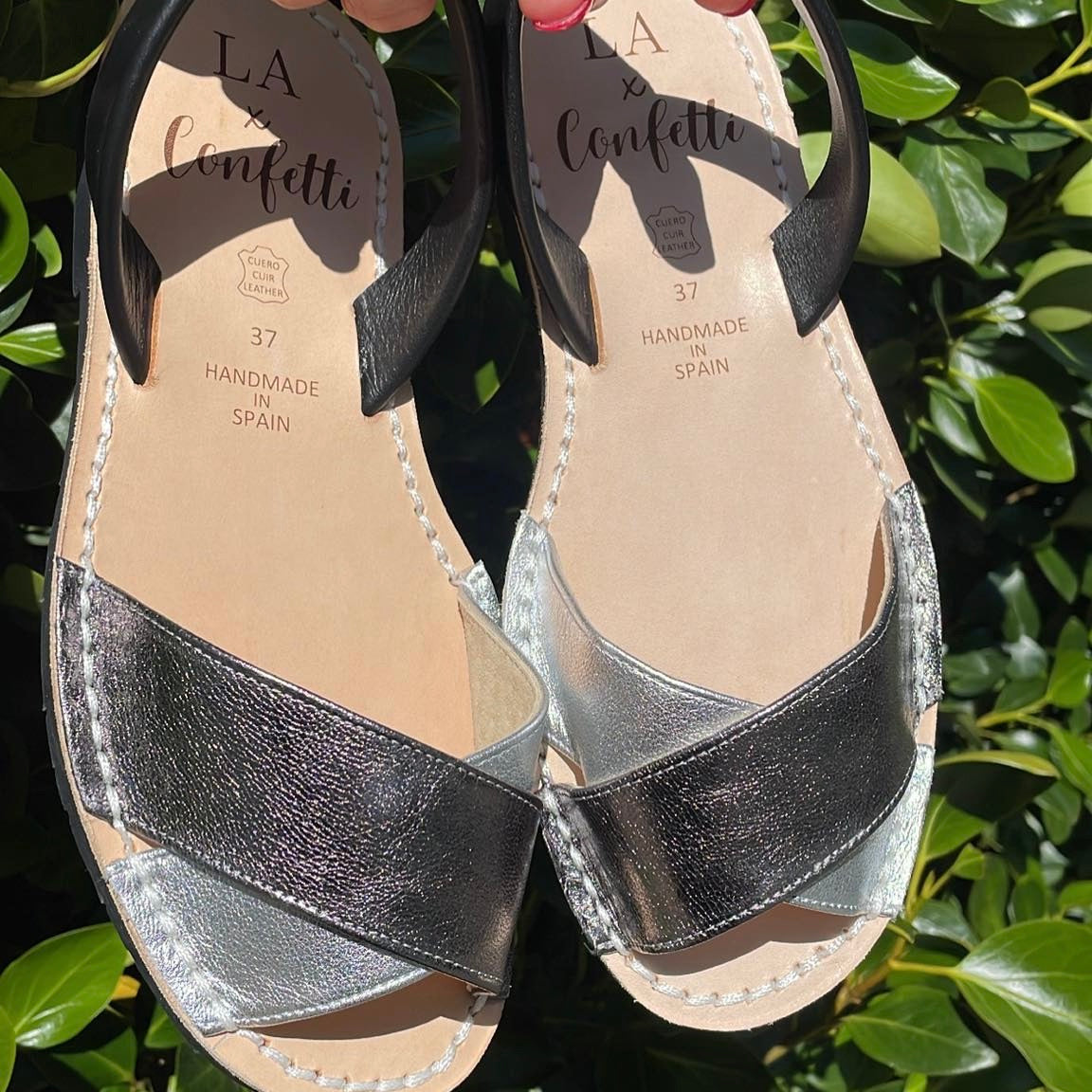 LA x Confetti Crossover Peep Toe Heavy Metal