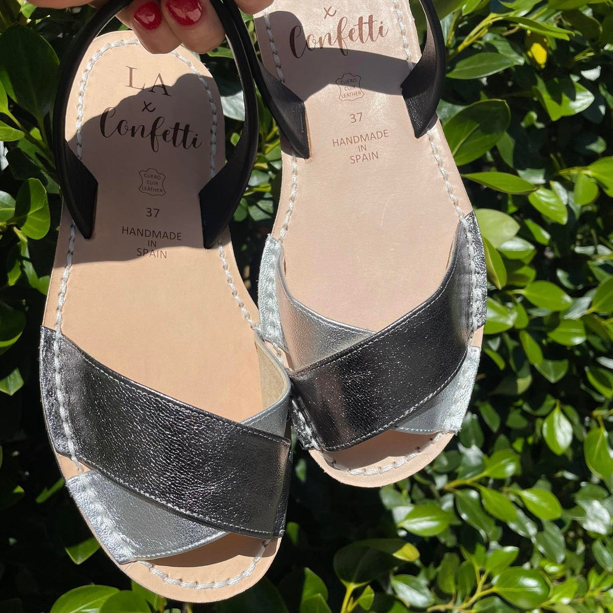 LA x Confetti Crossover Peep Toe Heavy Metal