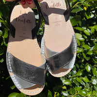 LA x Confetti Crossover Peep Toe Heavy Metal