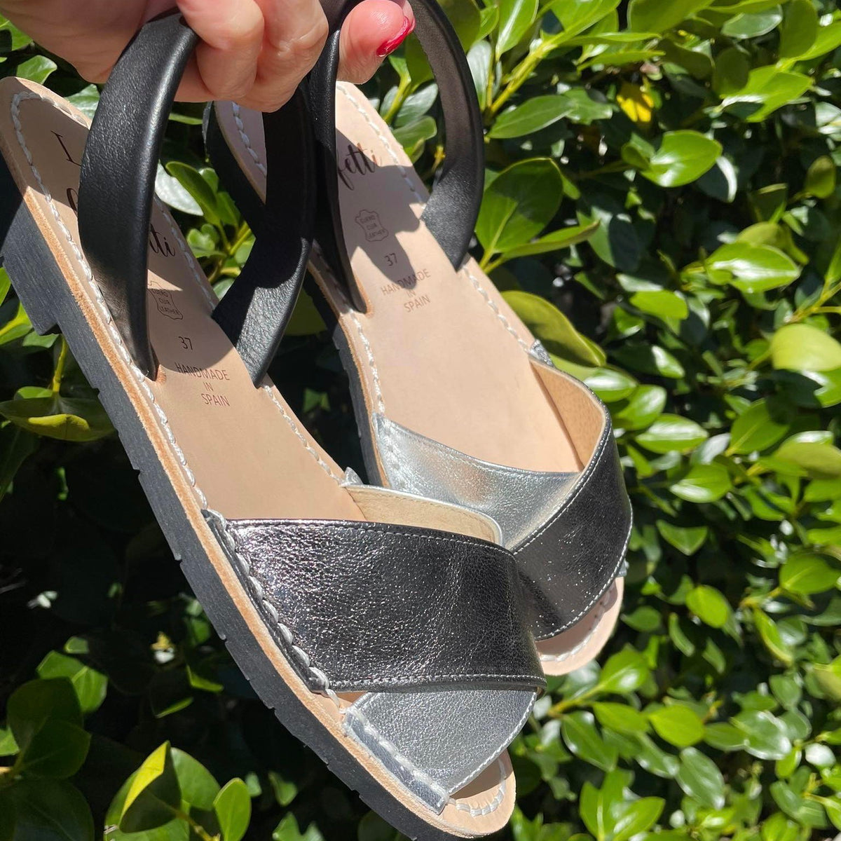 LA x Confetti Crossover Peep Toe Heavy Metal