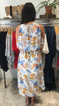 SoCal Cold Shoulder Dress  OFF WHITE