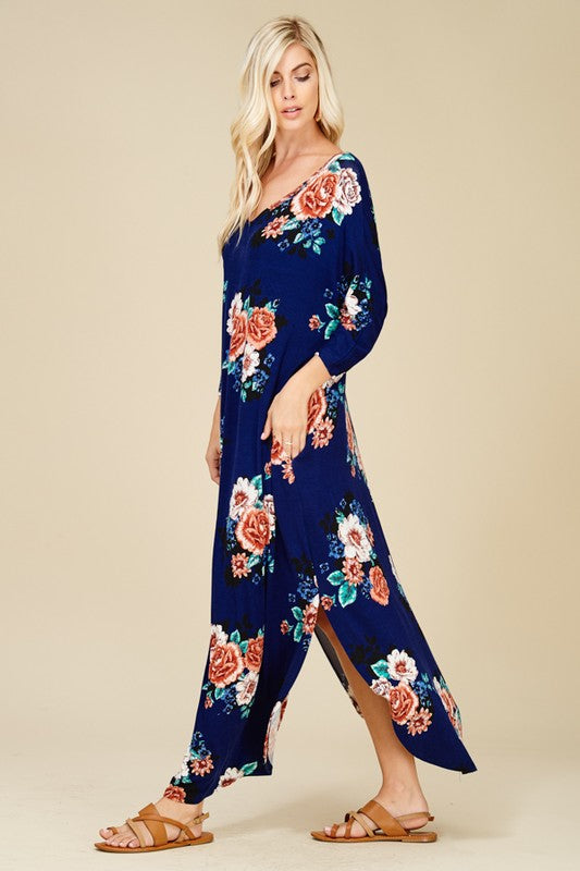 Royal Resort Maxi Dress  NAVY