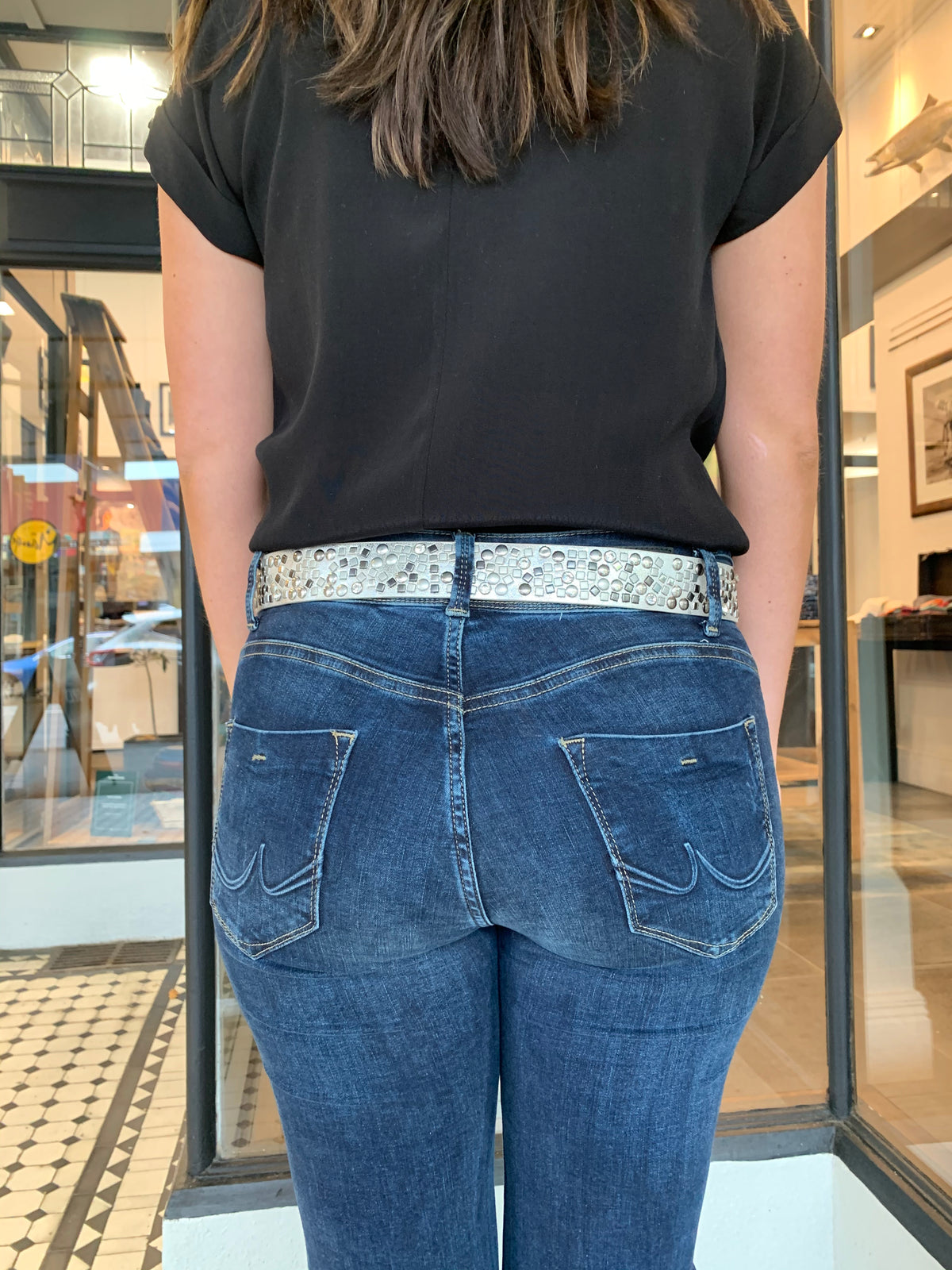 Multi Studded Belt Silver