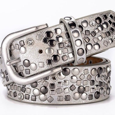 Multi Studded Belt Silver