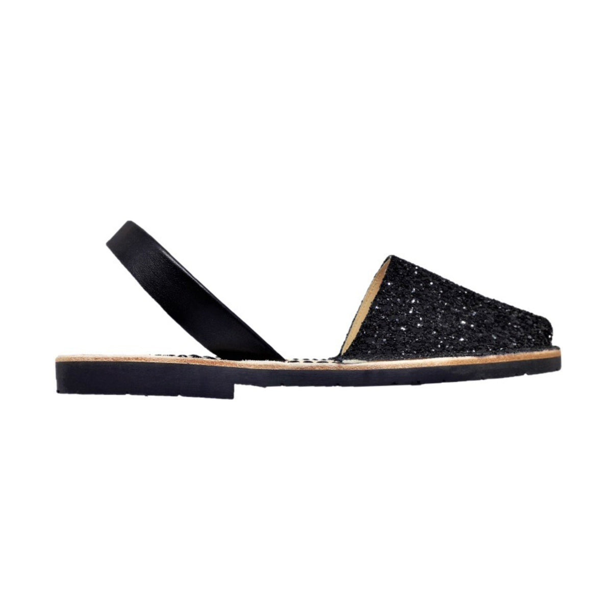 LA x Confetti Classic Avarcas Black Glitter