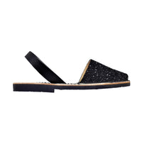 LA x Confetti Classic Avarcas Black Glitter