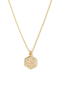 FMN133 Lightning Bolt Pendant Gold