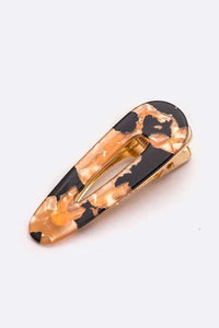 HA022 Acrylic Clip Tortoiseshell Black
