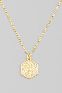 FMN133 Lightning Bolt Pendant Gold