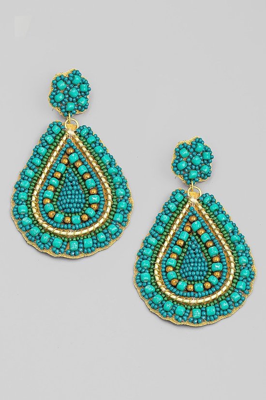 FME258 Turquoise Tear Drop