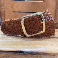 Loop Leather Co Tivoli Braided Belt Tan