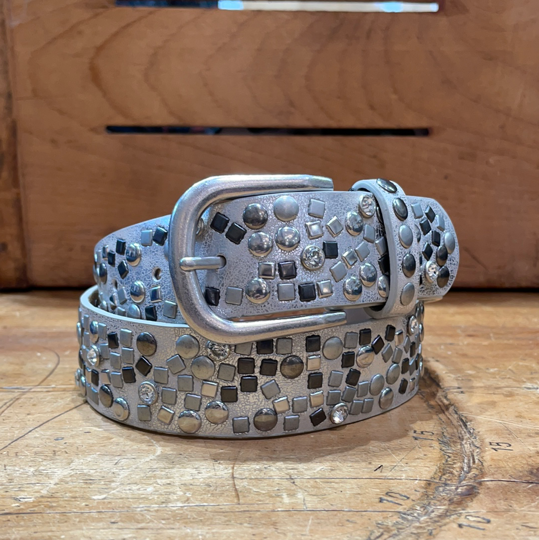Multi Studded Belt Silver