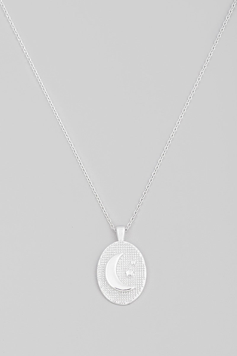 FMN136 Oval Moon Brass Silver