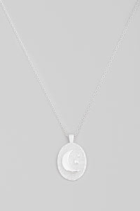 FMN136 Oval Moon Brass Silver