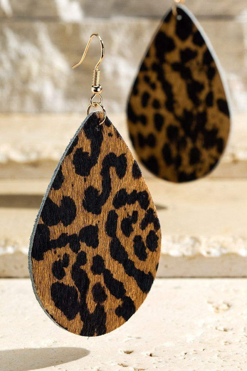 FME265 Leather Tear Drop Cheetah